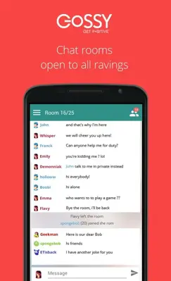 Gossy Chat android App screenshot 1